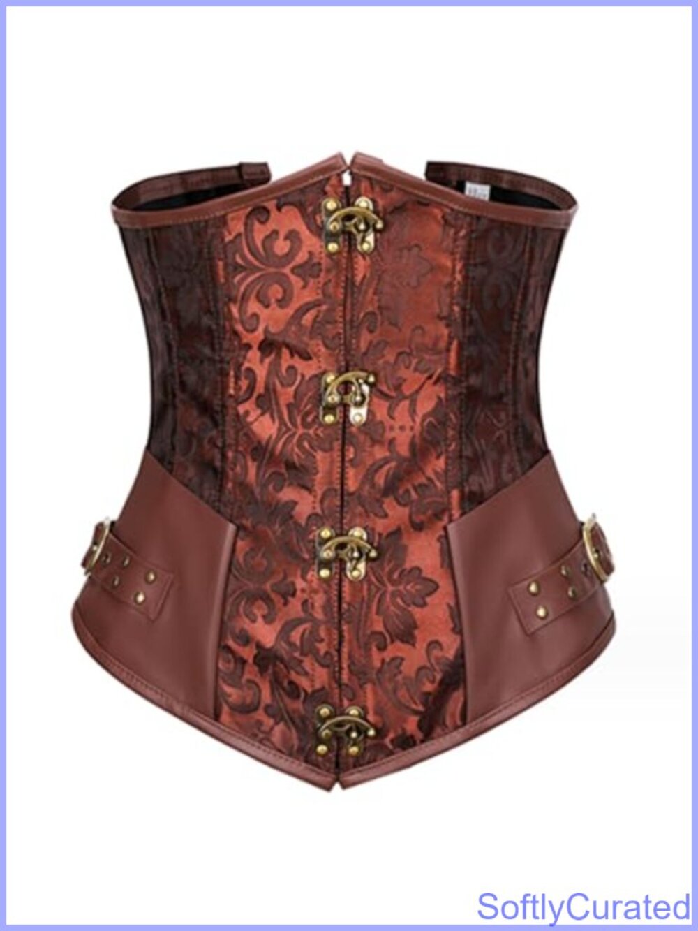 Underbust Corset Lace Up Bustier Steampunk Waist Cincher Cosplay Shapewear